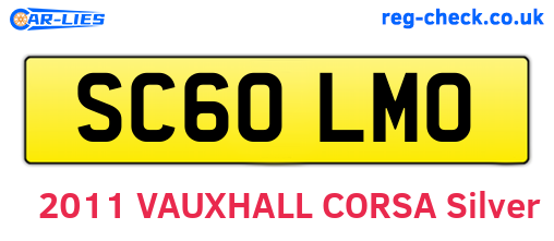 SC60LMO are the vehicle registration plates.