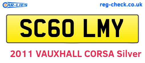 SC60LMY are the vehicle registration plates.