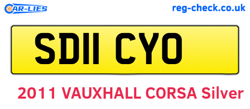 SD11CYO are the vehicle registration plates.