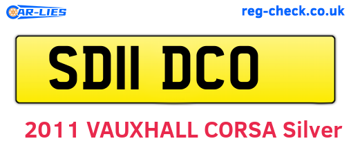 SD11DCO are the vehicle registration plates.