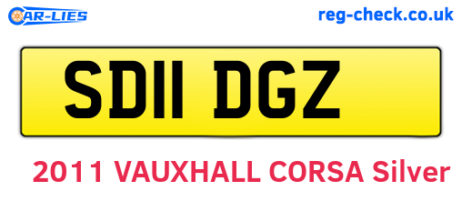 SD11DGZ are the vehicle registration plates.
