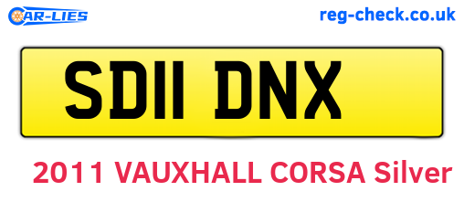 SD11DNX are the vehicle registration plates.