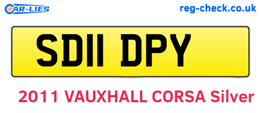 SD11DPY are the vehicle registration plates.