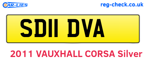 SD11DVA are the vehicle registration plates.