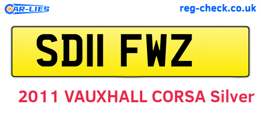 SD11FWZ are the vehicle registration plates.