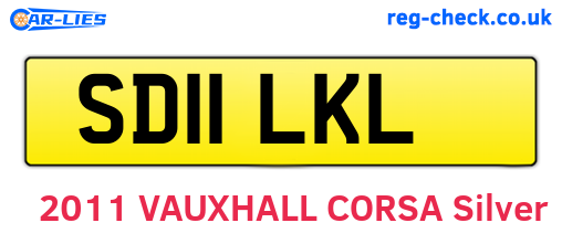 SD11LKL are the vehicle registration plates.