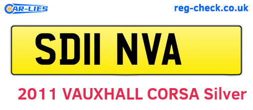 SD11NVA are the vehicle registration plates.