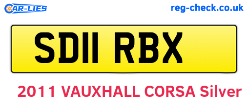 SD11RBX are the vehicle registration plates.