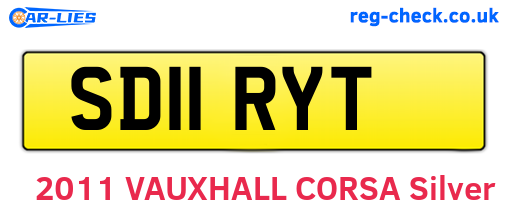 SD11RYT are the vehicle registration plates.