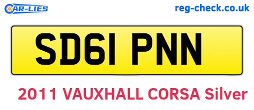 SD61PNN are the vehicle registration plates.