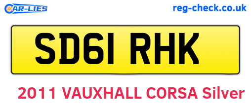 SD61RHK are the vehicle registration plates.