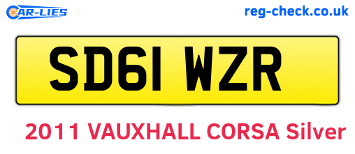 SD61WZR are the vehicle registration plates.