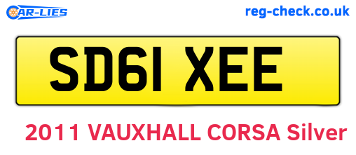 SD61XEE are the vehicle registration plates.