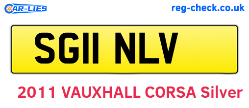 SG11NLV are the vehicle registration plates.