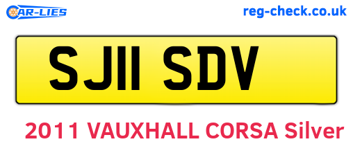 SJ11SDV are the vehicle registration plates.