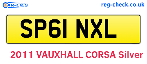 SP61NXL are the vehicle registration plates.