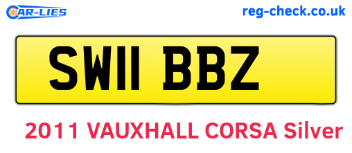 SW11BBZ are the vehicle registration plates.