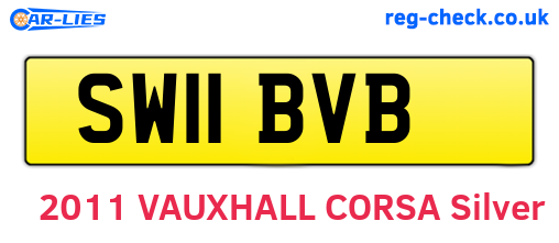 SW11BVB are the vehicle registration plates.