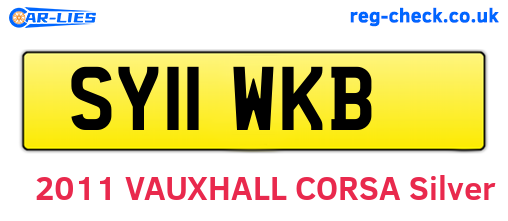 SY11WKB are the vehicle registration plates.