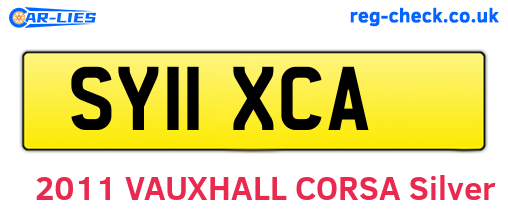 SY11XCA are the vehicle registration plates.