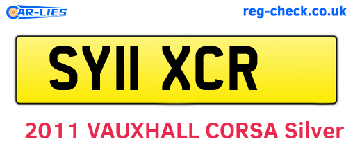 SY11XCR are the vehicle registration plates.