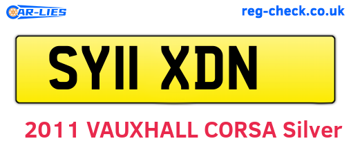SY11XDN are the vehicle registration plates.
