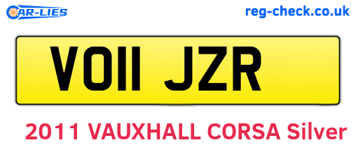 VO11JZR are the vehicle registration plates.