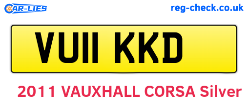 VU11KKD are the vehicle registration plates.