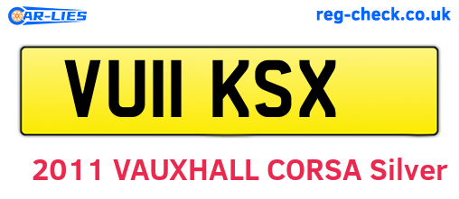 VU11KSX are the vehicle registration plates.
