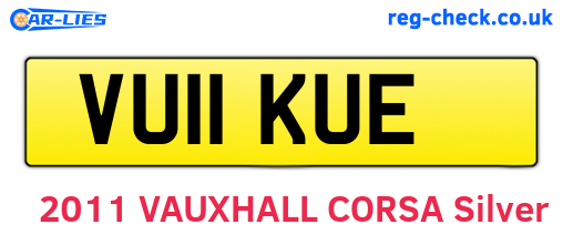 VU11KUE are the vehicle registration plates.