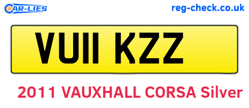 VU11KZZ are the vehicle registration plates.