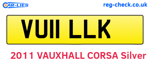 VU11LLK are the vehicle registration plates.