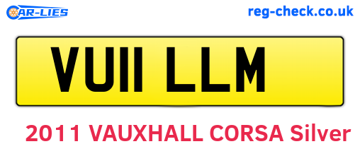 VU11LLM are the vehicle registration plates.