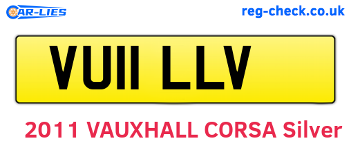 VU11LLV are the vehicle registration plates.