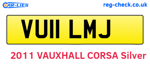 VU11LMJ are the vehicle registration plates.