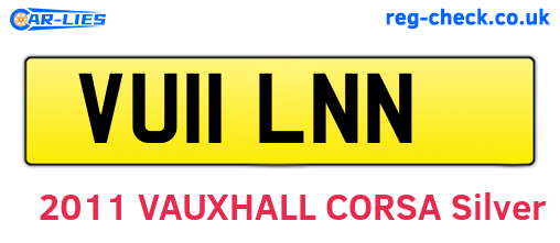 VU11LNN are the vehicle registration plates.