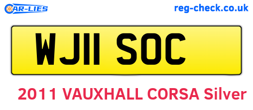 WJ11SOC are the vehicle registration plates.