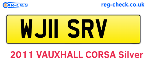 WJ11SRV are the vehicle registration plates.