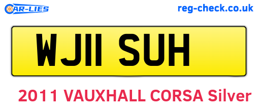 WJ11SUH are the vehicle registration plates.