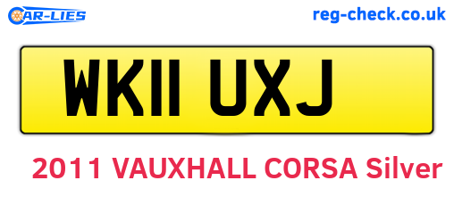 WK11UXJ are the vehicle registration plates.
