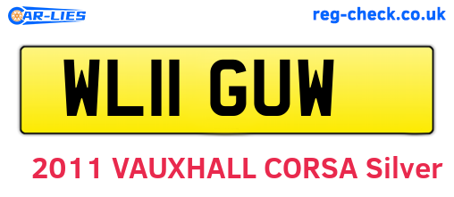 WL11GUW are the vehicle registration plates.