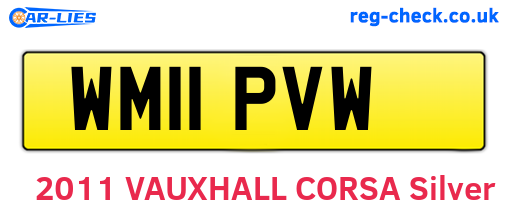 WM11PVW are the vehicle registration plates.