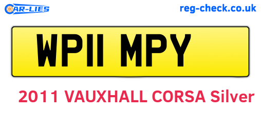 WP11MPY are the vehicle registration plates.