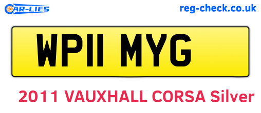 WP11MYG are the vehicle registration plates.