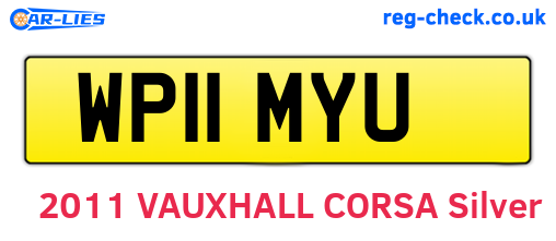 WP11MYU are the vehicle registration plates.