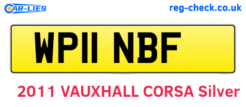 WP11NBF are the vehicle registration plates.