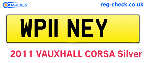 WP11NEY are the vehicle registration plates.