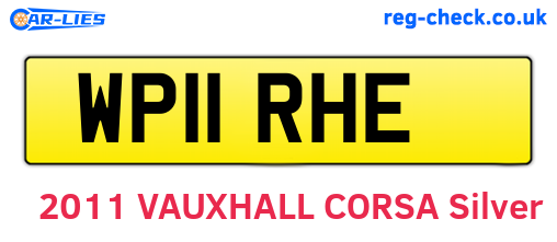 WP11RHE are the vehicle registration plates.