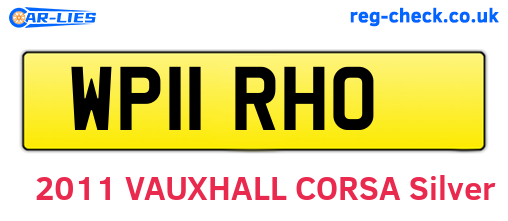 WP11RHO are the vehicle registration plates.