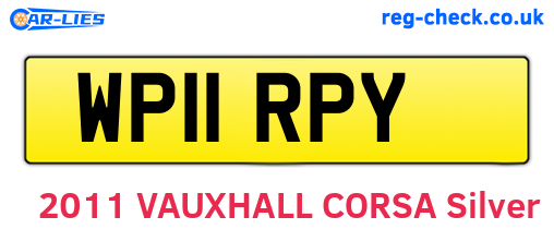 WP11RPY are the vehicle registration plates.